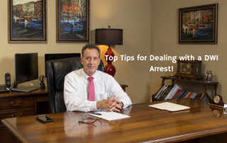 Picture of Picture of Stephen Gustitis with blog title “Tops Tips for Dealing with a DWI Arrest"